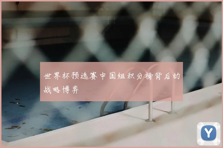 世界杯预选赛中国组积分榜背后的战略博弈